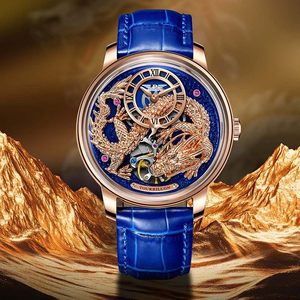 นาฬิกาข้อมือผู้ชาย PINDU รุ่น <span class=keywords><strong>Panlong</strong></span> ของแท้ ดีไซน์กลวง เรืองแสง ทันสมัย กันน้ำ สายสแตนเลส - Product Image 4