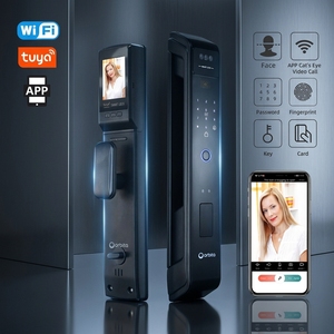 2025 Wifi Smart empreinte digitale serrure de porte Durable numérique coffre-fort porte avec caméra pour un usage domestique Cerradura Inteligente - Product Image 1