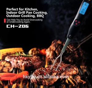 CH-206 màn hình lớn thực phẩm kỹ thuật số thịt Nhiệt kế ngã ba dual-thăm dò nướng nhà bếp Ngoài Trời Bbq ngã ba Nhiệt kế - Product Image 2