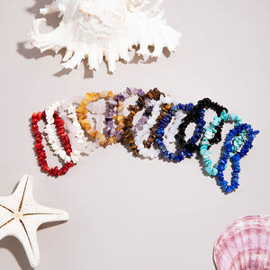 Vente en gros de bracelets en pierre naturelle concassée <span class=keywords><strong>Shein</strong></span> transfrontalière, agate, jade et irréguliers - Product Image 4