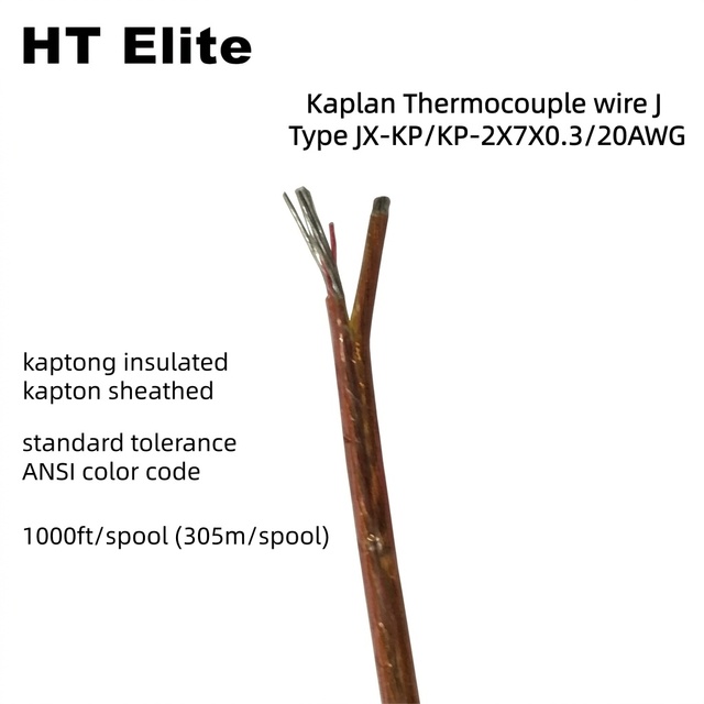 Type J/K/PT100 Solid/Stranded  20AWG/ 24AWG / 30AWG  Thermocouple Wire  With Premium Insulation PVC / FEP / Fiberglass Options