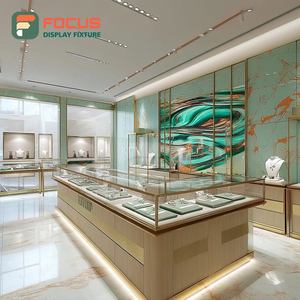 High Visibility Exclusive Jewelry Display System Tempered Glass Panel Brand Store Glass Showcase - Product Image 4