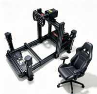 Simulateur de course à cylindre électrique 4 axes G-force, cockpit de mouvement 4DOF en acier pour aéroport et centre de jeux, vente en gros