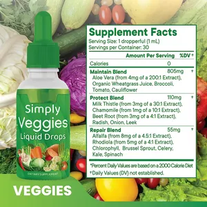 Fruit And Vegetable Supplements Of Liquid Drops Made With Whole Food Superfoods Vitamins And Minerals Supplement