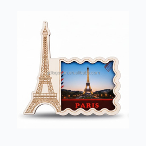 Imán de nevera de doble capa de MDF personalizado al por mayor, recuerdo de París y Dublín, con impresión UV del logotipo de Notre Dame, regalos con impresión disponible - Product Image 3