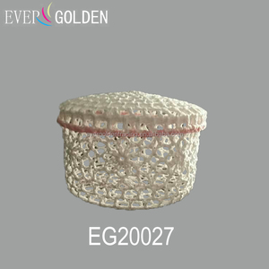 Personnalisé Vente Chaude Naturelle Tressée Imperméable À La Main Au Crochet En Dentelle De Coton Boîte de Rangement Boîte Cadeau Boîte D'emballage de Bonbons - Product Image 3