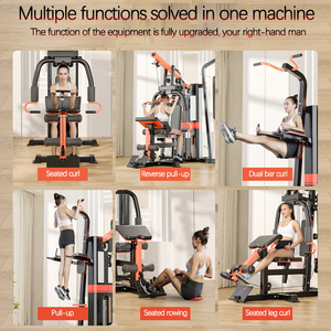 Máquina <span class=keywords><strong>de</strong></span> Gimnasio Multifuncional Integrada para Tres Personas, Equipo <span class=keywords><strong>de</strong></span> Entrenamiento Combinado <span class=keywords><strong>de</strong></span> Fuerza para Todo el Cuerpo - Product Image 2