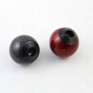 Carbon Fiber <b>Gear</b> Shift <b>Knob</b> Red Black Universal Manual Automatic Car Auto Parts - Product Image 5