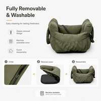 Siège rehausseur pour chien en lin, personnalisé, avec double sangle de sécurité, imperméable, respirant, écologique, résistant aux rayures, à large vue, pour voiture et lit