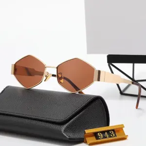 Fashion Luxury designer sunglasses for women men glasses Round Metal Frame 924 Beach Street Photo Small Shades