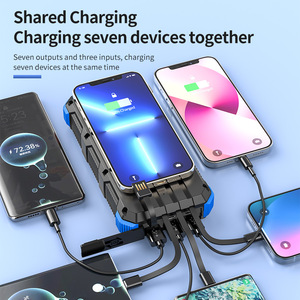 แบตเตอรี่สำรองพลังงานแสงอาทิตย์แบบชาร์จเร็ว 36800mAh แบตเตอรี่ลิเธียมโพลิเมอร์ สายชาร์จในตัว ชาร์จไร้สาย 5V 3A - Product Image 2