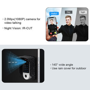 Caméra de sécurité domestique intelligente Wi-Fi 1080P avec vision nocturne, sonnette, <span class=keywords><strong>interphone</strong></span>, déverrouillage à distance, <span class=keywords><strong>interphone</strong></span> vidéo Wi-Fi Tuya, contrôle d'accès - Product Image 3