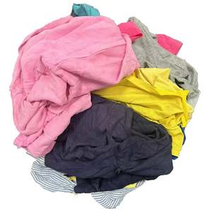 بيع بالجملة قطن مختلط قماش ملون قصاصة خرقة تي شيرت للمسح الصناعي استخدام مختلط الألوان القطن تي شيرت الخرق - Product Image 2