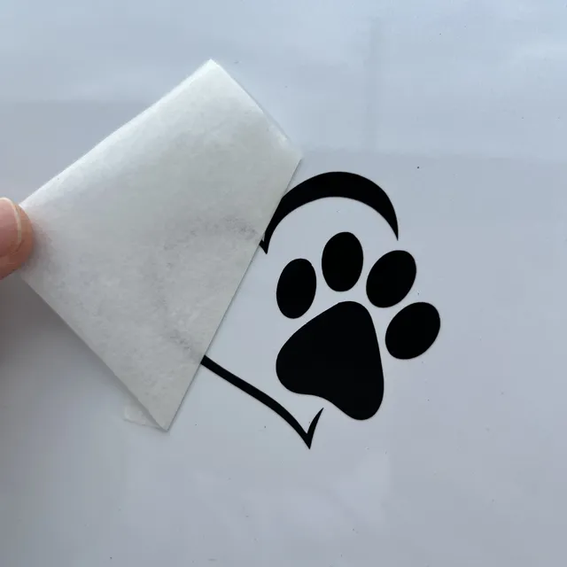 Kalp köpek kedi vinil çıkartması ile Pet Paw baskı araba pencere tampon vinil araba Sticker çıkartmaları Van motosiklet duvar dizüstü araç