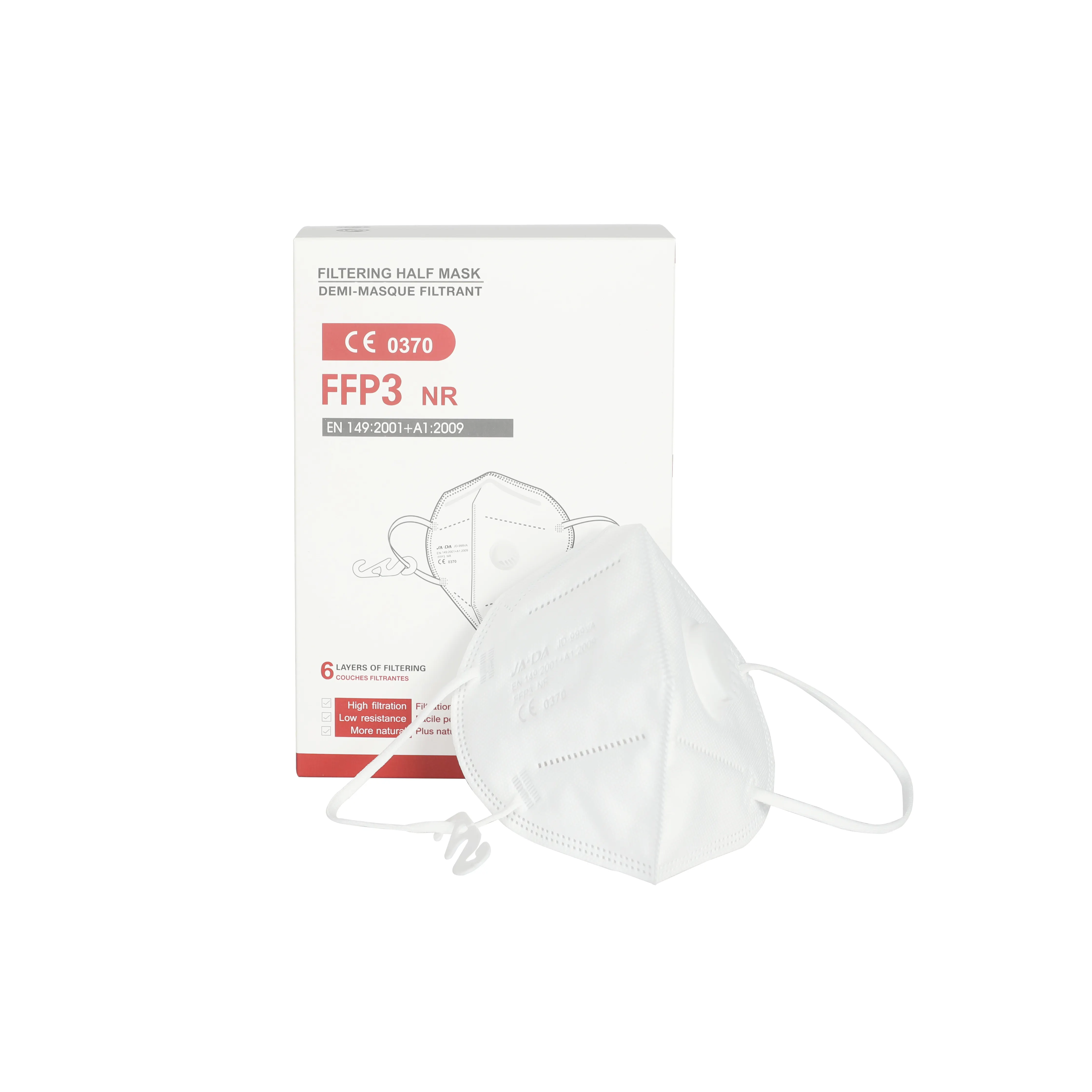ce certified Disposable comfortable ffp3 Flat-Fold Mask Ffp3 facemask