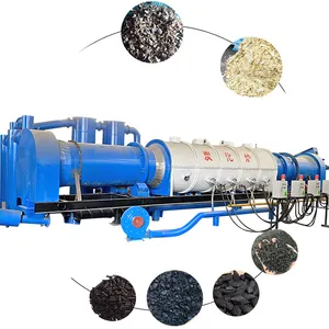 High Quality Hoist type carbonization furnace biomass Sawdust kiln Oven Activated Carbon Charcoal making production line