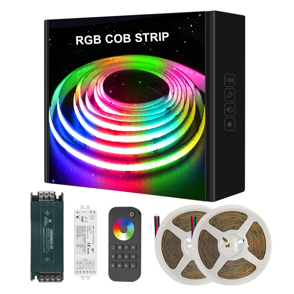 10m Set Wifi/Zigbee COB RGB LED Strip Light Kit Home Room Decor Tuya App Control 840LED DC 24V Flexible COB LED Strip