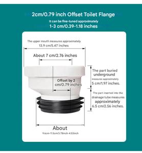 Connecteur P à S en plastique à usage domestique moderne pour <span class=keywords><strong>WC</strong></span> supprime 2-2.5cm TP012 casserole décalée avec joint en caoutchouc <span class=keywords><strong>WC</strong></span> S Trap 4 TP012 - Product Image 4