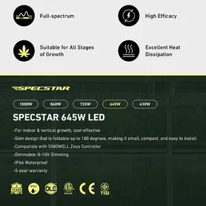 Specstar 1-Day Shipping 7 Days Custom Make Led Grow Lights For Indoor Vertical Farming