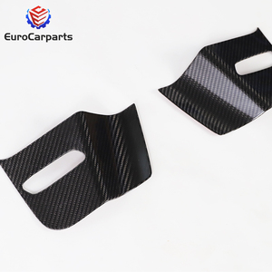 Cubierta de embellecedores de puerta interior de coche clase <span class=keywords><strong>G</strong></span> W463A 2019 + G500 G63 cubiertas de puerta interior embellecedores interiores de fibra de carbono embellecedores de manija Placa de carbono - Product Image 4