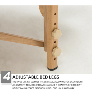 เตียงนวดพับได้แบบพกพา พร้อมช่องสำหรับใบหน้า ปรับความสูงได้ เหมาะสำหรับร้านเสริมสวย สปา และการบำบัด - Product Image 3