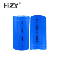 Batterie rechargeable HiZY 16340 3.7V 700mAh avec circuit de protection IC, anti-fuite, accessoires pour lampe torche puissante, LiCoO2, 500 cycles