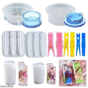 Early Riser 18 Styles Moules en résine, Moules en silicone pour crochet, Cendrier, Boutons <span class=keywords><strong>de</strong></span> jeu, Clip musical, pour loisirs créatifs et outils pratiques - Product Image 1