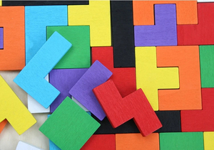 Puzzle en bois 3D pour bébé, jeu d'éveil sur les couleurs et les formes, jouet carré de réflexion pour enfants, cadeau de Noël pour enfants - Product Image 4
