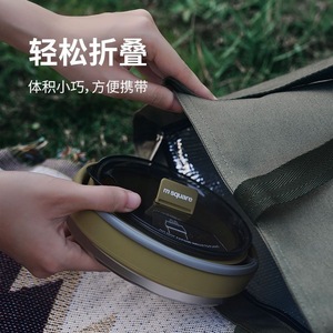 Silicone Folding <b>Kettle</b> 1200Ml Portable Outdoor Camping Cookware With Lid For Hiking Travel - Product Image 4