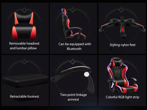 Silla de Juego Duradera de Cuero Sintético para Cibercafé - Product Image 3