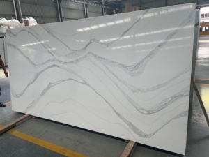 Nuevo Diseño de Losa de Cuarzo Gris Calacatta, Precio por Losa para Encimeras de Cocina y Baños - Product Image 5