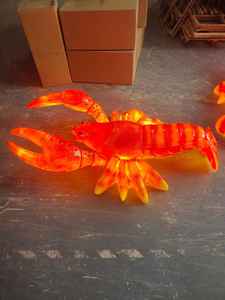 Customized Ip65 Lobster Sculpture Art Statue Resin Garden Seafood Restaurant Led Decor Lighting New Year's Day Shop Signs - Product Image 1