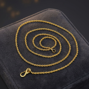 Collar de Cadena Trenzada Chapada en Oro de 14K, 18K, 24K al por Mayor, Cadenas de Moda, Diseño Moderno, Estilo Trenzado - Product Image 4
