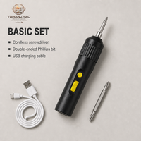 Set Obeng Listrik Tanpa Kabel USB Isi Ulang Mini untuk Perbaikan Peralatan Rumah Tangga Alat DIY