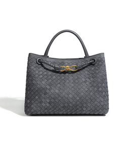 Genuine Suede PU Leather Women's Handmade Woven <b>Large</b> Capacity Retro Casual Tote <b>Bag</b> Zipper Waterproof Portable <b>Shoulder</b> - Product Image 1