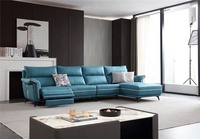 Tissu en daim de Style coréen 100% de qualité supérieure, chaise de salon multifonction, canapé inclinable en forme de L