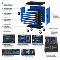 RTTOOL Armoire à outils mobile moderne à 7 tiroirs, chariot de rangement pour atelier