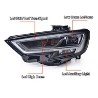 Usine 1 paire de phares LED pour voiture A3 S3, phares avant, ensemble de phares pour Audi A3 S3 8V.5 2017 2018 2019