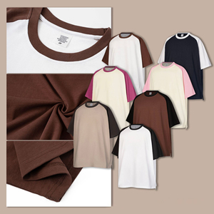 MT2601 Nouveautés Best-seller T-shirts Raglan Oversize Personnalisés 230 GSM 100% Coton Vêtements de Couple - Product Image 2