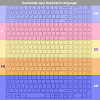 Combo clavier et souris sans fil super fin 2,4 GHz, disposition IT DE RU ES