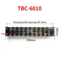 Bornier de raccordement série TB TBC-6003 TBC-6004 TBC-6006 TBC-6005 TBC-6012, 60A, à vis, avec barrière de protection