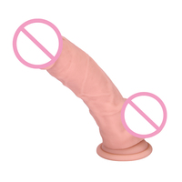 Dildos en silicone liquide pour femmes avec ventouse, étanches, longueur 15,5 cm, diamètre 4,2 cm, jouets sexuels doux effet peau réelle