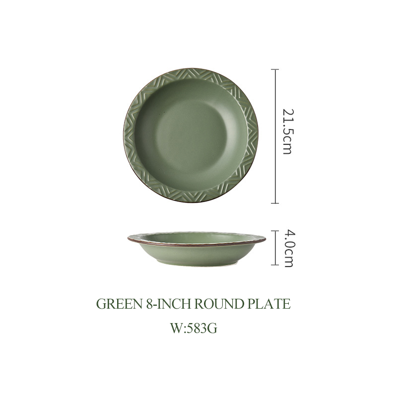 Plato hondo verde 21,5cm