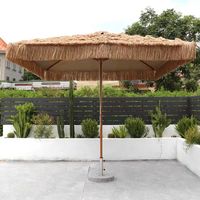 Parasol de terrasse pliable en aluminium, design hawaïen, anti-UV, pour café, complexe hôtelier, parc, salle à manger extérieure, pavillon - Fabrication OEM/ODM directe usine