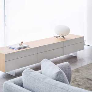 Meuble TV flottant moderne Meuble mural en bois Salon Design de luxe Commode à tiroirs pour la maison Hôtel - Product Image 6