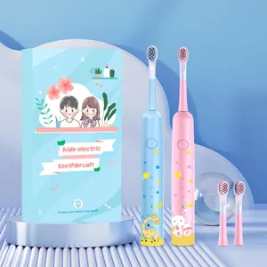 Su geçirmez otomatik Sonic elektrikli titreşimli akülü kumandalı çocuk diş fırçası çocuklar çin OEM