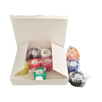Rouleaux de bandage cohésive colorés de 5cm, logo médical personnalisé imprimé, non tissé, auto-adhésif, bandage de sport