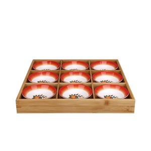 Juego de vajilla retro de melamina moderna con diseño floral redondo, platos esmaltados para uso diario en hoteles. - Product Image 5