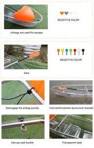 Kayak Transparente para Pesca, Recreación en la Playa, Kayak Transparente de Policarbonato - Product Image 6