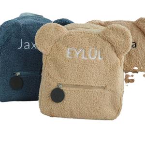 <span class=keywords><strong>Mochila</strong></span> personalizada Fluffy Teddy Kids <span class=keywords><strong>Mochila</strong></span> <span class=keywords><strong>con</strong></span> <span class=keywords><strong>nombre</strong></span> personalizado Bordado <span class=keywords><strong>Nombre</strong></span> Regalos para niños-Bolsa de cumpleaños - Product Image 2